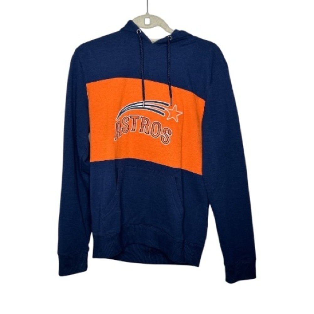 Fanatics Houston Astros Women’s Hoodie – Navy & Orange Colorblock Size: Small